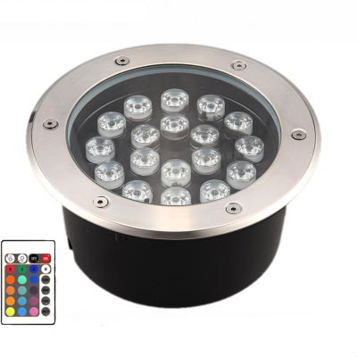 LED In-Ground Light(18 Watt RGB In ground LED with remote)