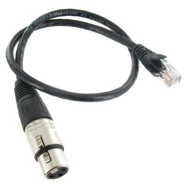 DMX cable(3pin rj45 to usb female connector male Adapter cable)