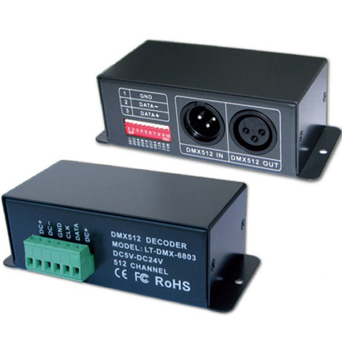 LPD6803 Dmx led decoder(Support LPD1101,D705,UCS6909,6912)