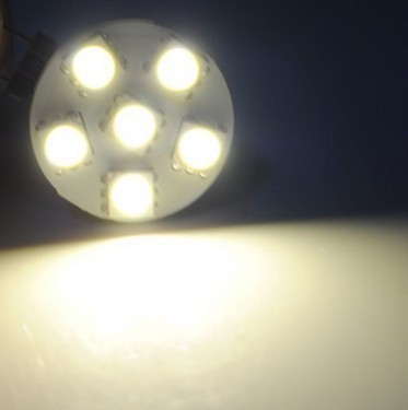 G4 led 12v Round led bulbs Disc-shaped with 6 Tri-chip 5050 SMD