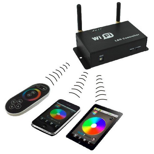 WiFi controller(WiFi controlled led lights with RF remote&phone)